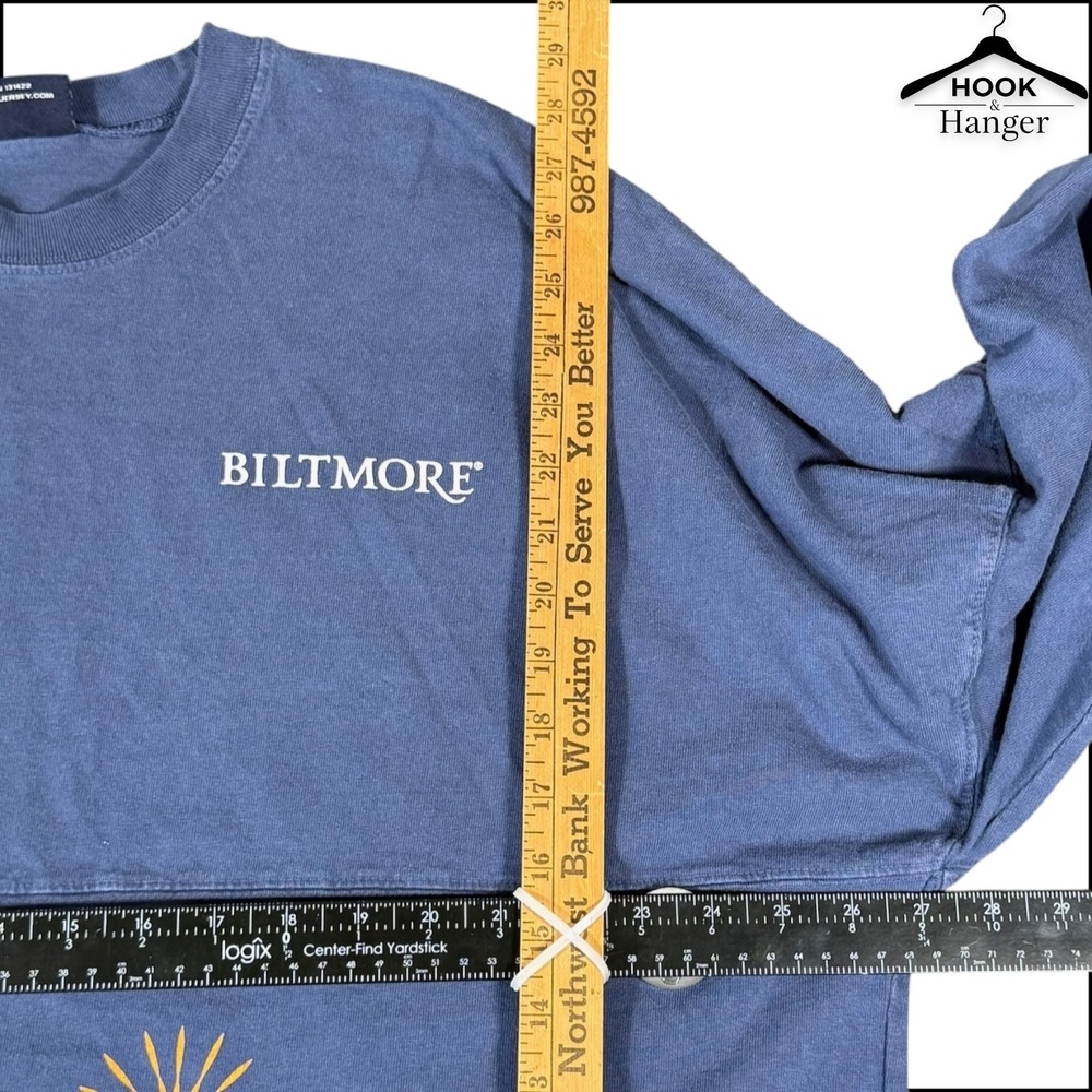 Spirit Jersey Biltmore Estate Shirt XL Blue Fireworks Long Sleeve Souvenir Tee - Picture 8 of 10